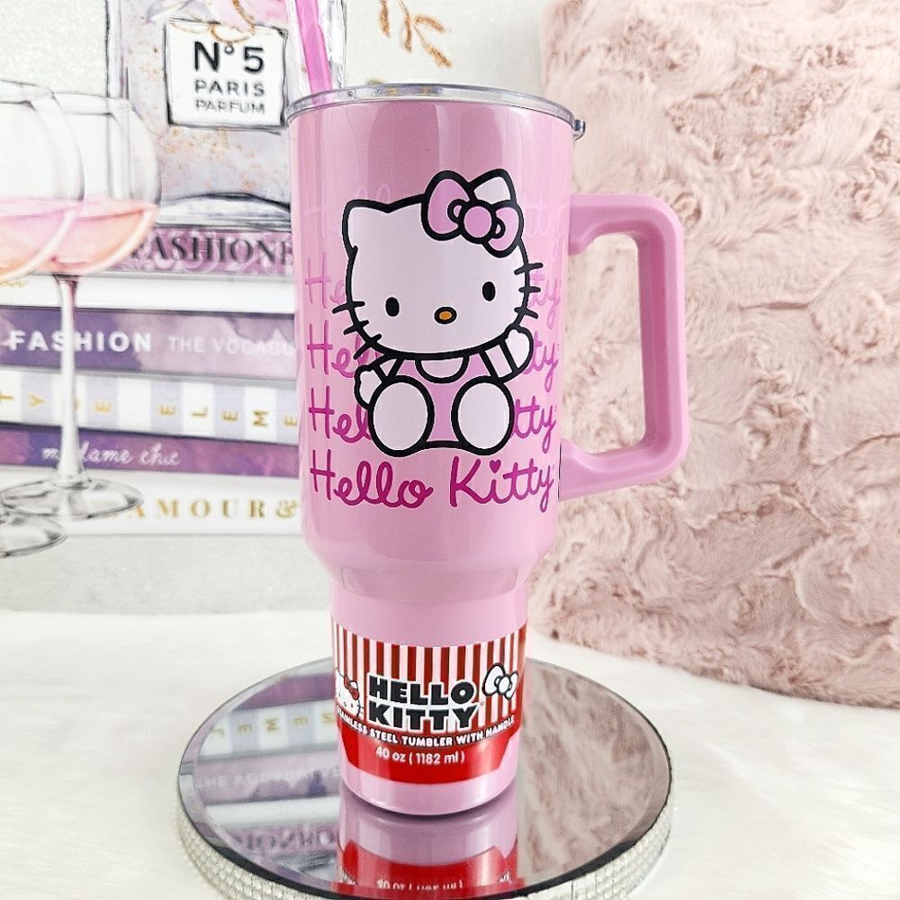 {Hello Kitty} Pink Stainless Steel Tumbler